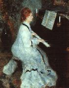 Pierre Renoir Lady at Piano Norge oil painting reproduction